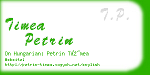 timea petrin business card